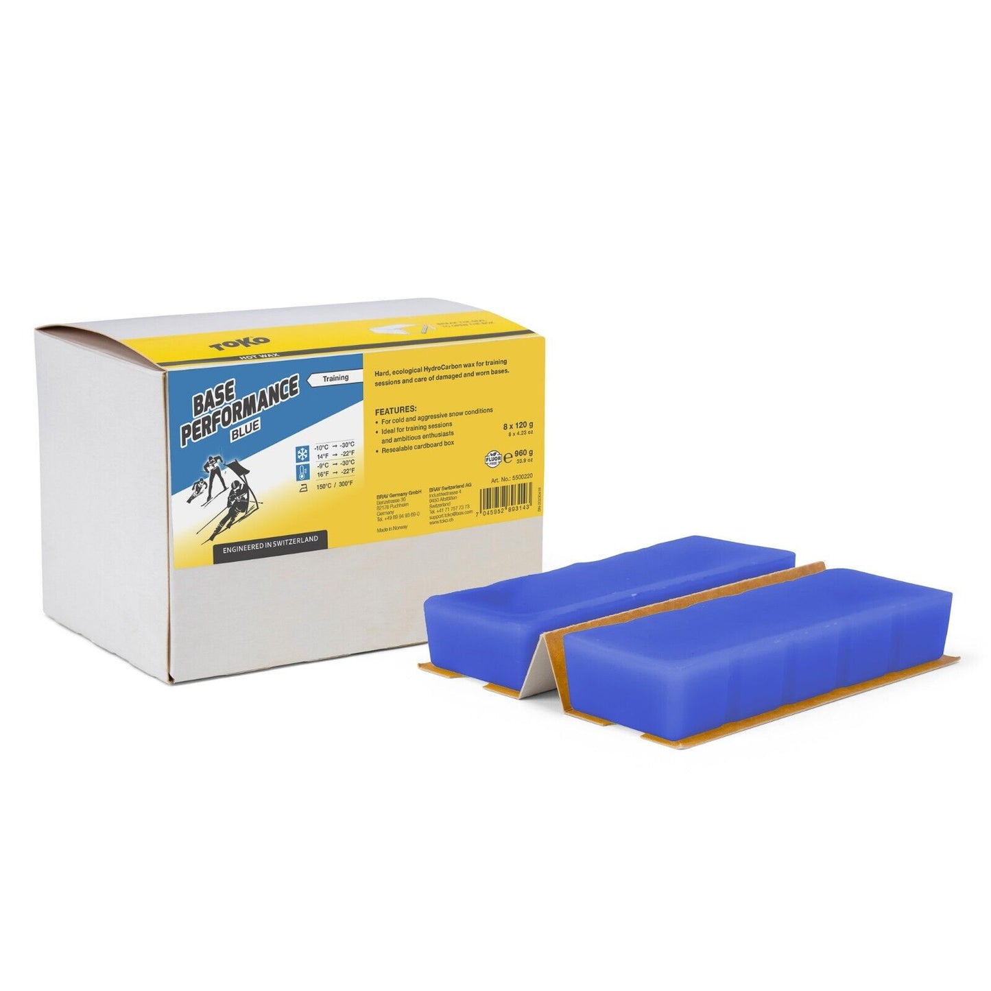 Toko Base performance blue cold (-9 to -30C) 960g box 5500220 Made in Norway