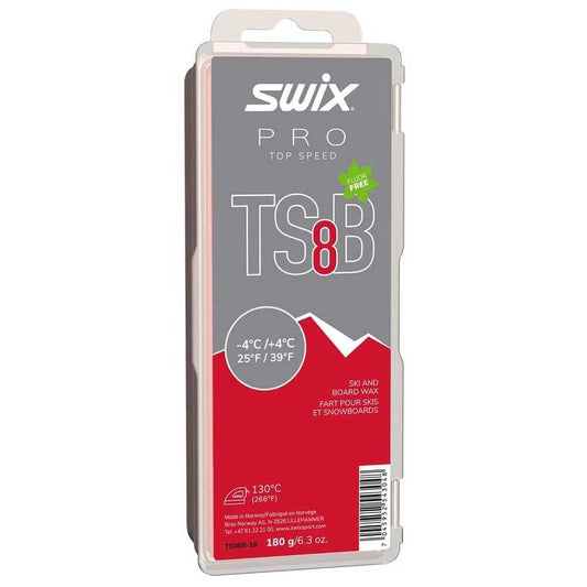 Swix TS8 Red warm -4ºC/+4ºC 180 g World cup racing  ski Wax Made in Norway TS08B