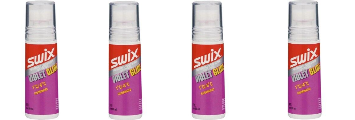 Swix F7L Liquid glide wax violet (+1 to -6°C) 80ml 4 pack (320ml) Made in Norway