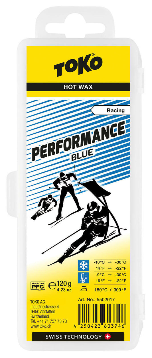 TOKO Performance Racing Ski Hot BLUE Wax Swiss Made (5502017)