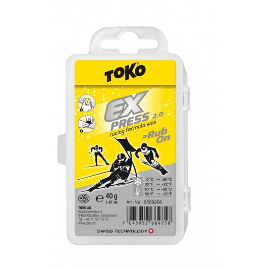 TOKO ExPress racing rub-on 40g wax with cork (0 to -30C) Made in Norway 5509268