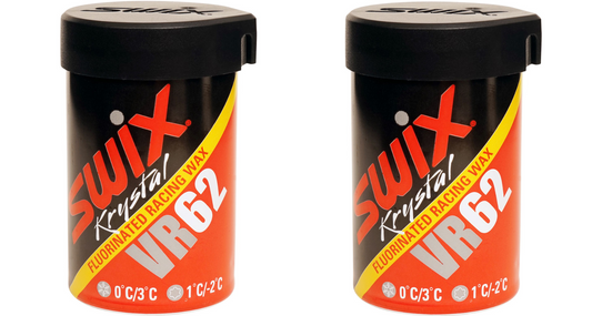 Swix VR062 RACING Fluor +0°C/+3°C GLIDE ski XC Wax 45g Made in Norway (2-PACK)