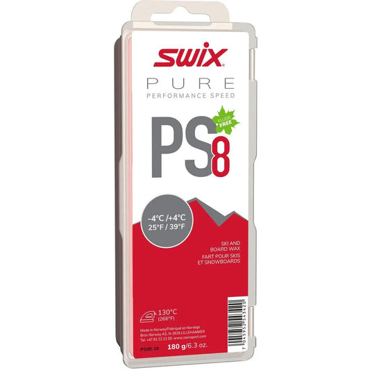 Fart de ski rouge Swix PS8 (-4 à +4 C) 180g Fabriqué en Norvège