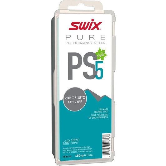 Swix PS5 TURQUOISE COLD ski wax (-10 to -18 C) 180g Made in Norway