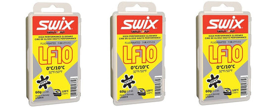 Fart Swix LF10X YELLOW WARM 0C/+10°C ski XC TRIPLE pack 60g (180g) Fabriqué en Norvège 