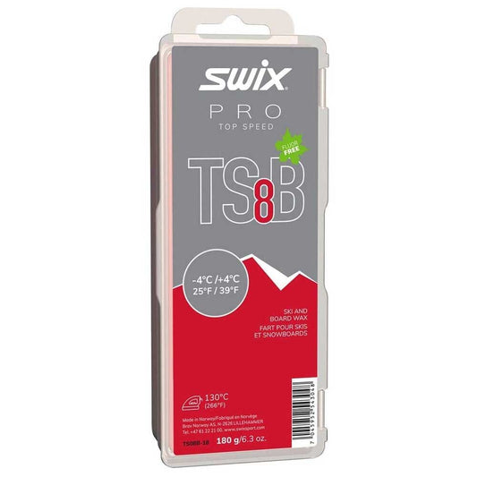 Swix TS8 Red warm -4ºC/+4ºC 180 g World cup racing  ski Wax Made in Norway TS08B