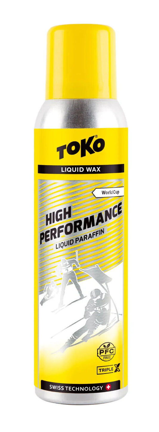 TOKO High Performance LIQUID race paraffin WARM (+10 to -4C) YELLOW (125ml)