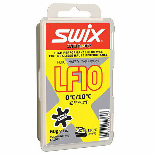 Swix LF10X (LF10X-6) Fart en vrac JAUNE CHAUD 0°C/+10°C ski XC 60g Fabriqué en Norvège 