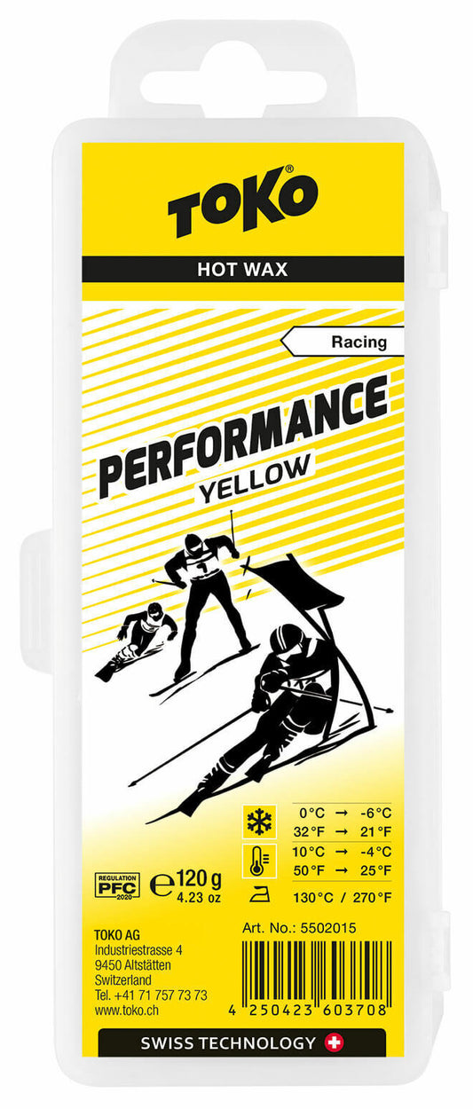 TOKO Performance Racing Ski Hot YELLOW Wax Swiss Made (5502015)